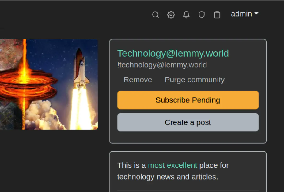community subscribe button