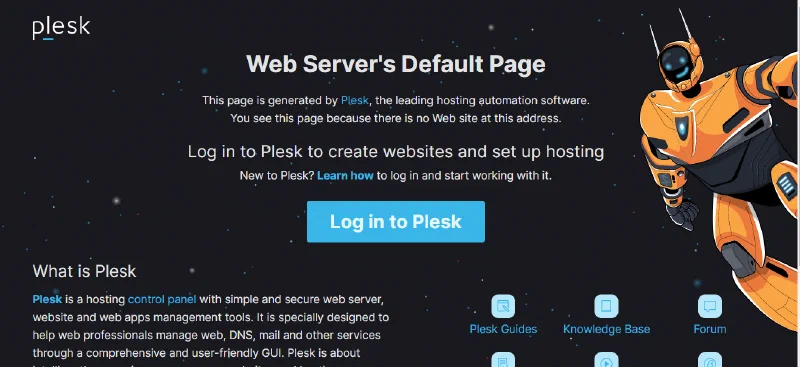Cover Image Plesk default page instead of domain content after enabling Cloudflare proxy