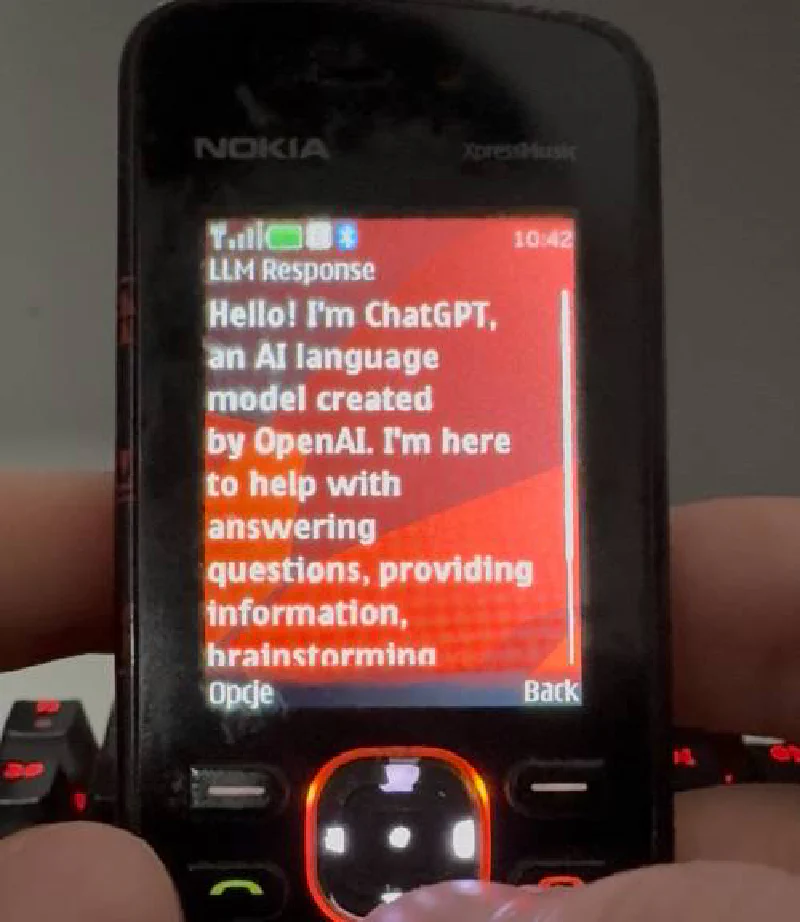 ChatGPT on feature phone